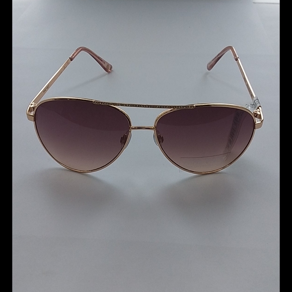 NWT Nine Wext Pink Rose Gold Aviator Sunglasses - Picture 3 of 5